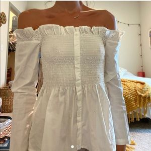 White off the shoulder top